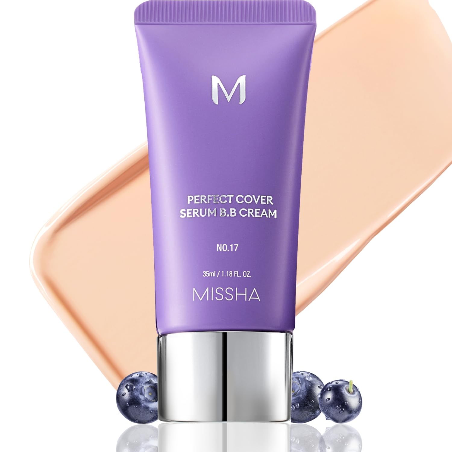 MISSHA M PERFECT COVER SERUM BB CREAM No.23 Natural Beige-Light/Medium with Cool/Neutral Undertone, Skin Tint, Tinted Moisturizer, Skin Care Foundation Makeup, 1.18 Fl oz