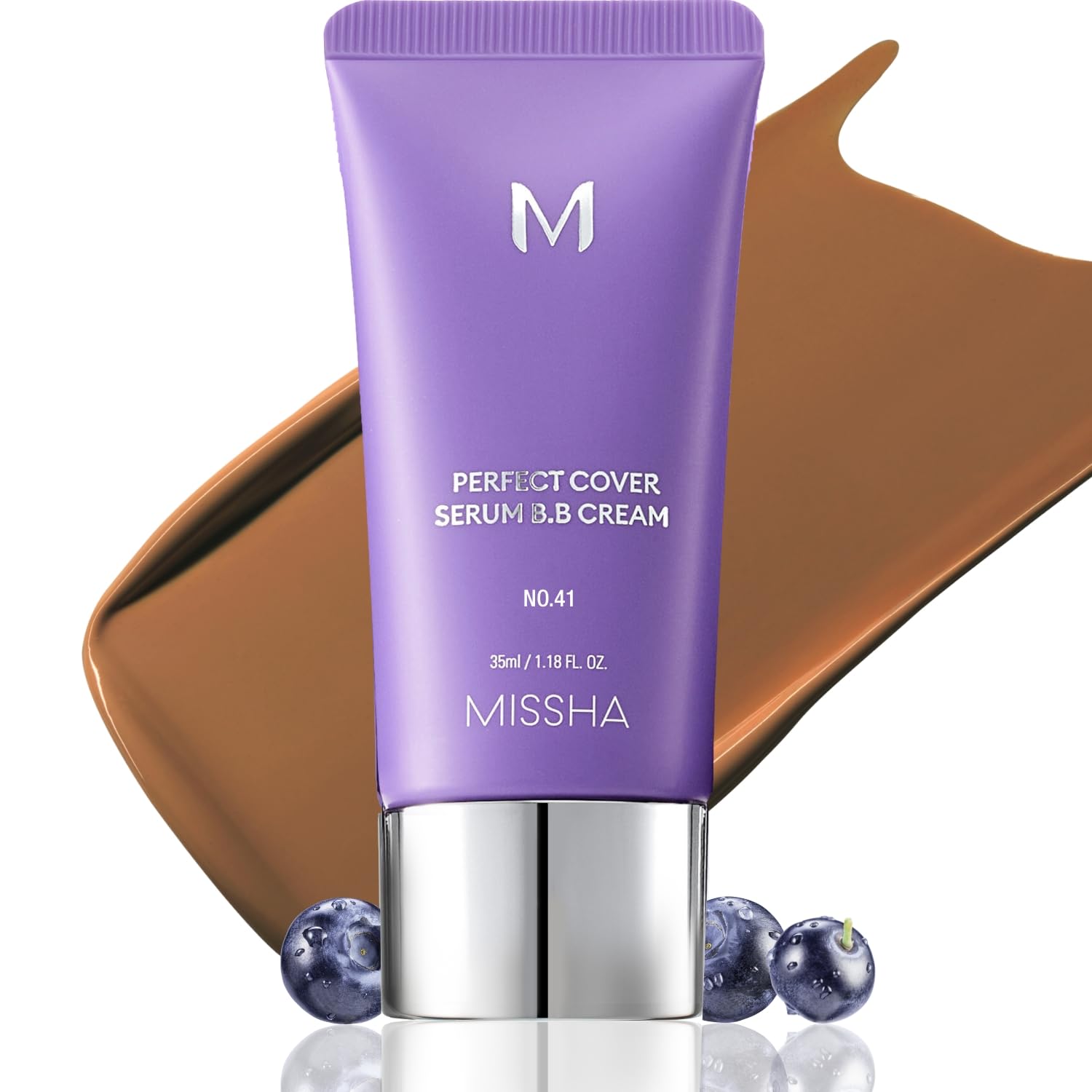 MISSHA M PERFECT COVER SERUM BB CREAM No.23 Natural Beige-Light/Medium with Cool/Neutral Undertone, Skin Tint, Tinted Moisturizer, Skin Care Foundation Makeup, 1.18 Fl oz