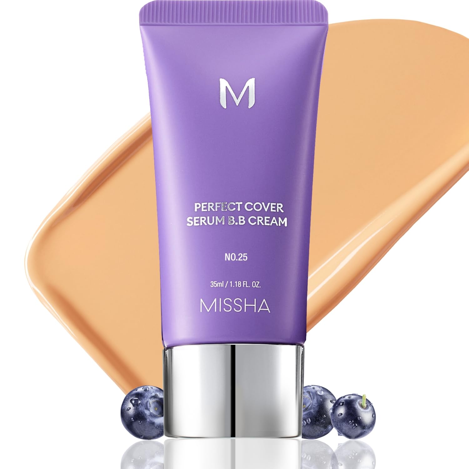 MISSHA M PERFECT COVER SERUM BB CREAM No.23 Natural Beige-Light/Medium with Cool/Neutral Undertone, Skin Tint, Tinted Moisturizer, Skin Care Foundation Makeup, 1.18 Fl oz