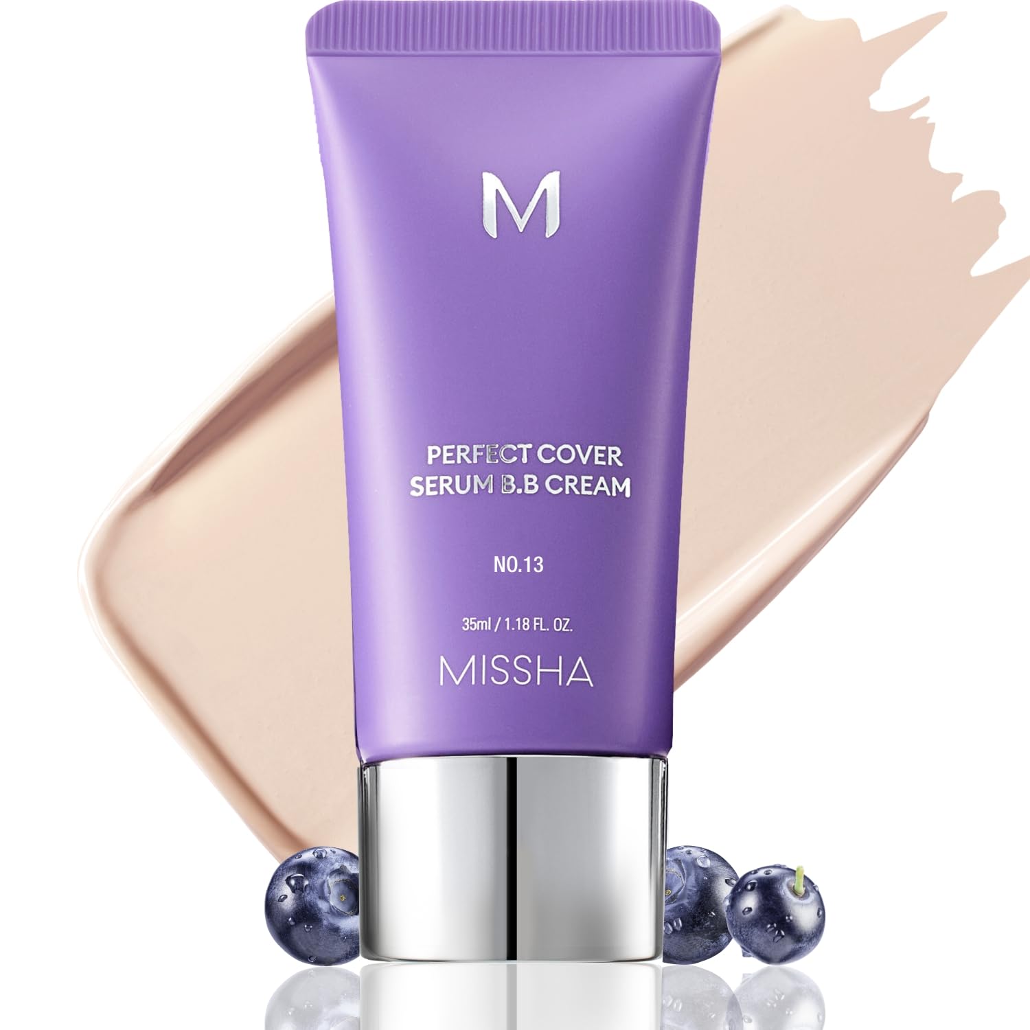 MISSHA M PERFECT COVER SERUM BB CREAM No.23 Natural Beige-Light/Medium with Cool/Neutral Undertone, Skin Tint, Tinted Moisturizer, Skin Care Foundation Makeup, 1.18 Fl oz