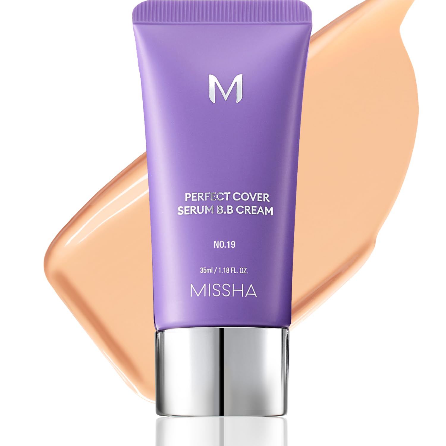 MISSHA M PERFECT COVER SERUM BB CREAM No.23 Natural Beige-Light/Medium with Cool/Neutral Undertone, Skin Tint, Tinted Moisturizer, Skin Care Foundation Makeup, 1.18 Fl oz