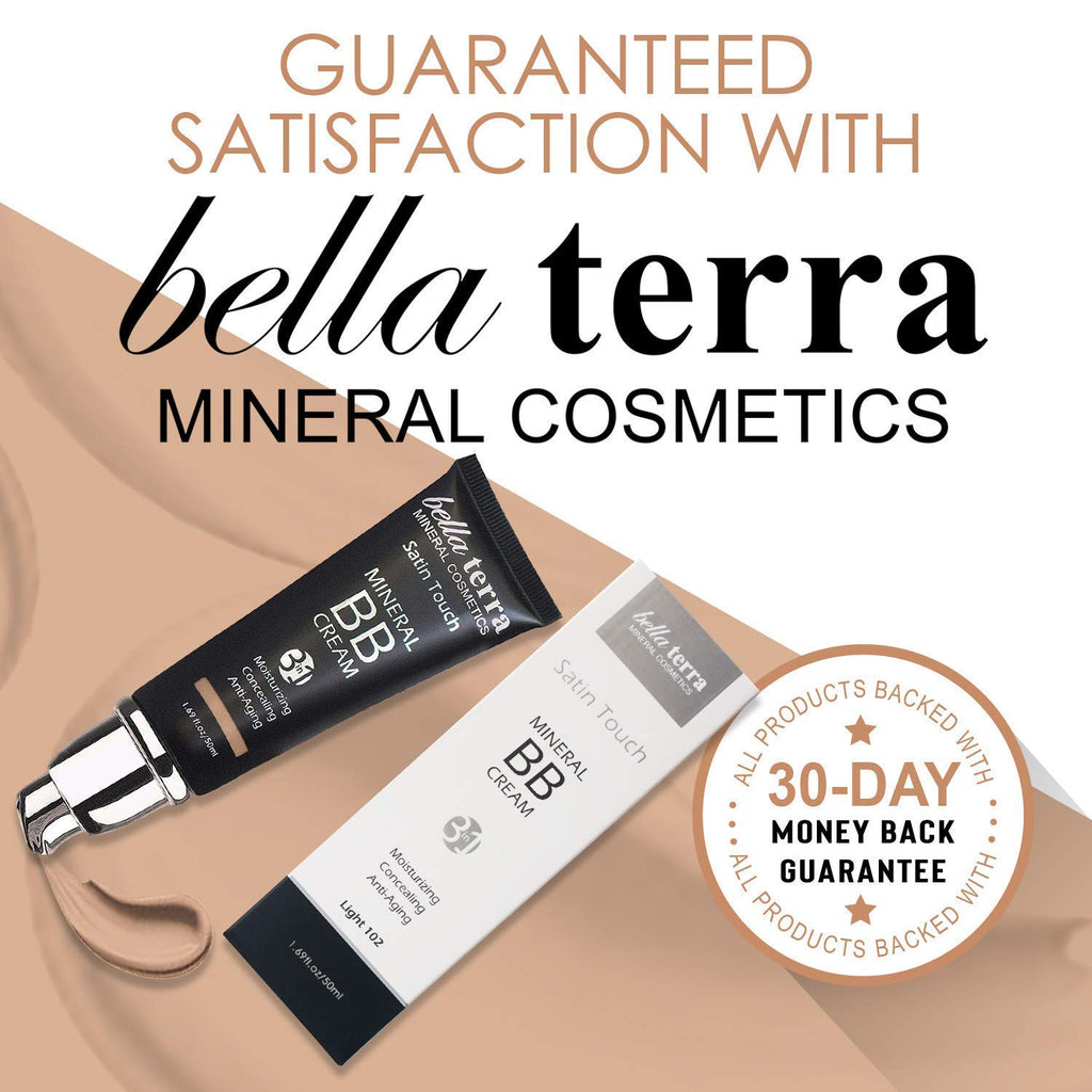 Bellaterra Cosmetics BB Cream - Tinted Moisturizer & Mineral Foundation Makeup, Medium 104 - Lightweight, Oil-Free, Buildable Coverage, Matte Finish, Anti-Aging Concealer, Clean Beauty, 1.69 oz